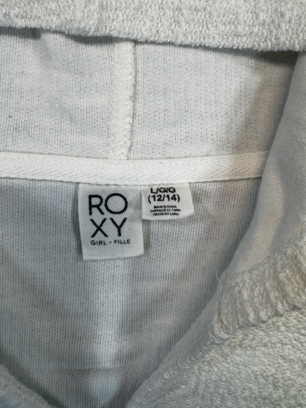 Roxy Girls White Textured Beach Sweater - Picture 4 of 5